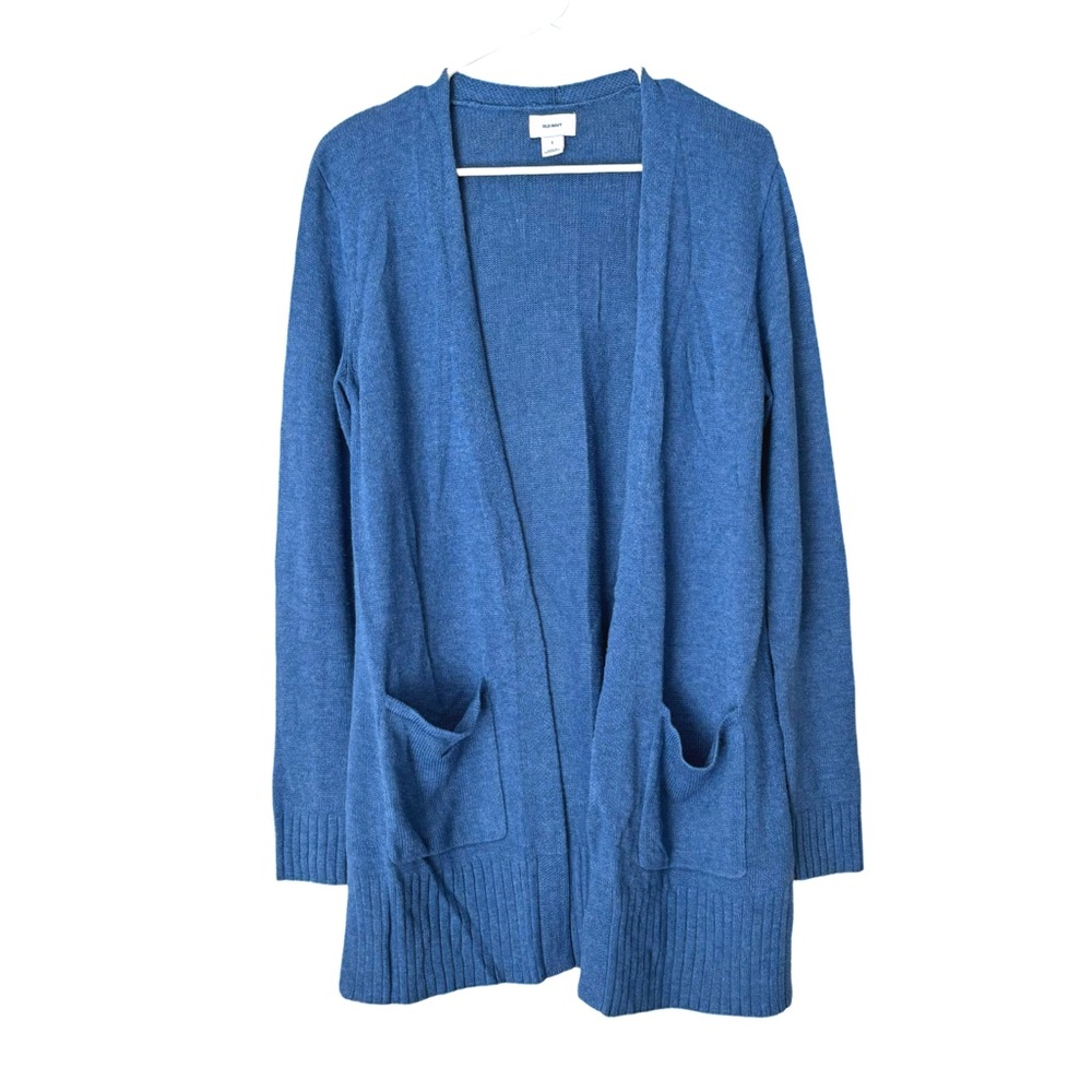 Old Navy Live-In Open-Front Longline Wrap / Cardigan in Blue Heather